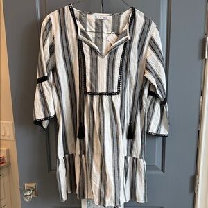 New with tags - Bindu New Martina Stripe Coverup, Sz L